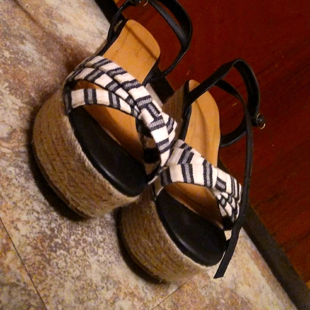 Bamboo platform heels